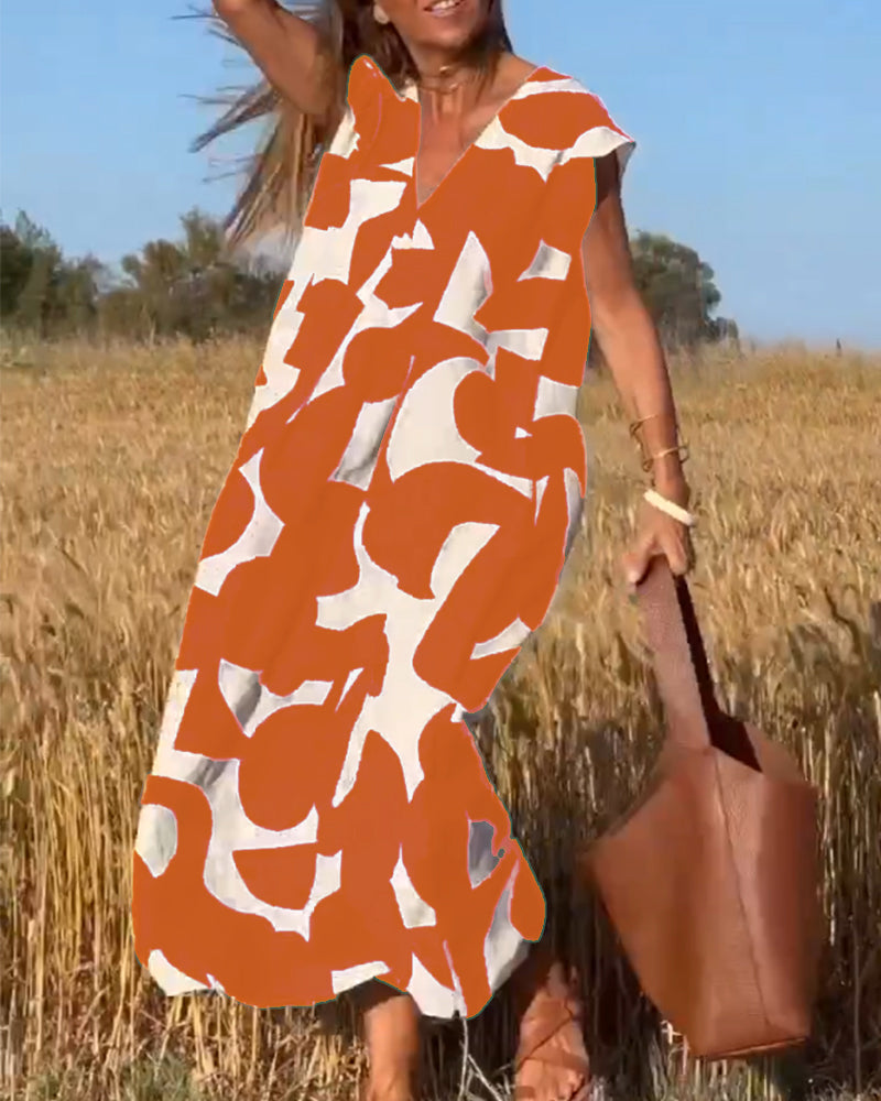 Elowen | Robe Sans Manches à Motifs