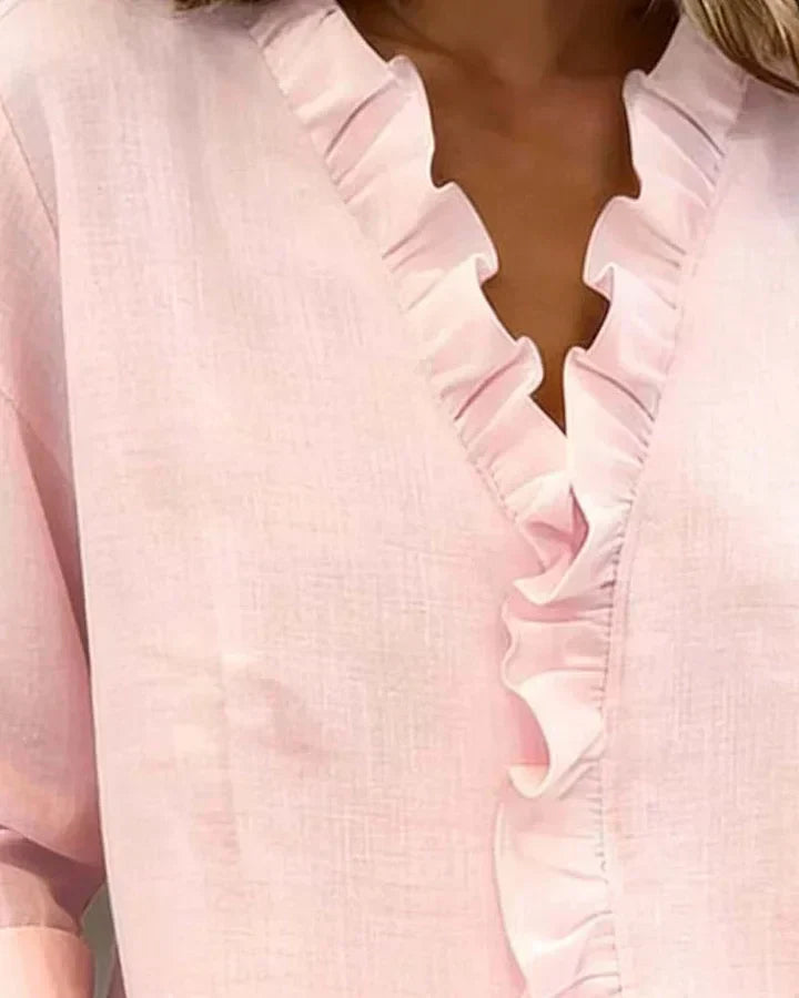 Indie | Blouse avec Volants et Manches Longues