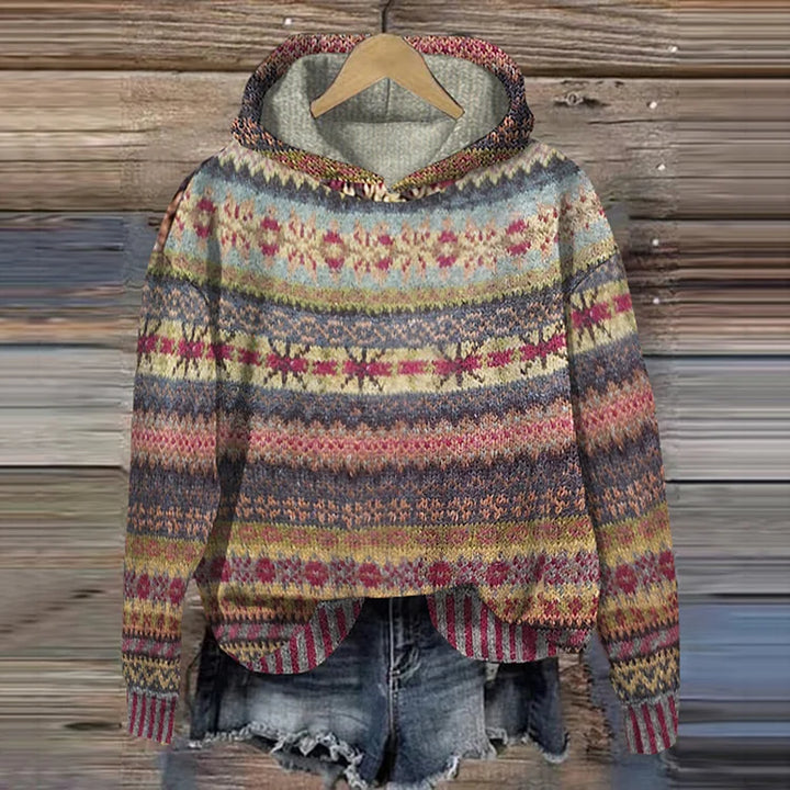 Tovira | Sweat à capuche rétro ethnique