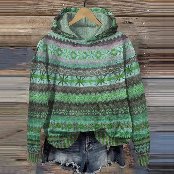 Tovira | Sweat à capuche rétro ethnique