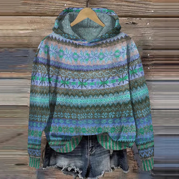 Tovira | Sweat à capuche rétro ethnique