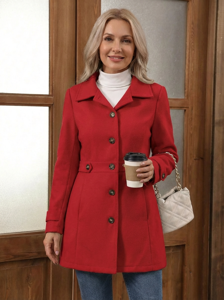 Manteau Élégant en Laine Mélangée – Confortable, Flatteur & Intemporel