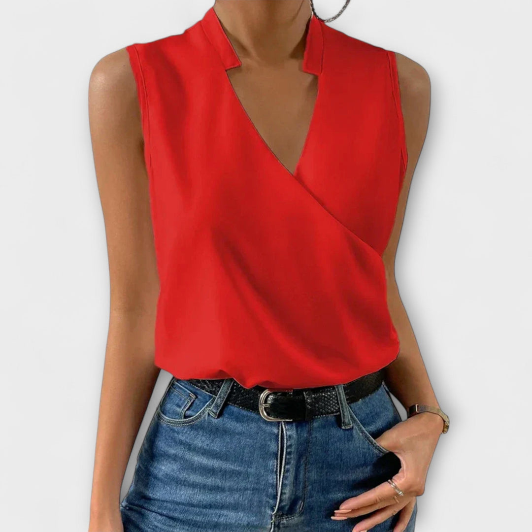 Loretta | Haut V-neck sophistiqué