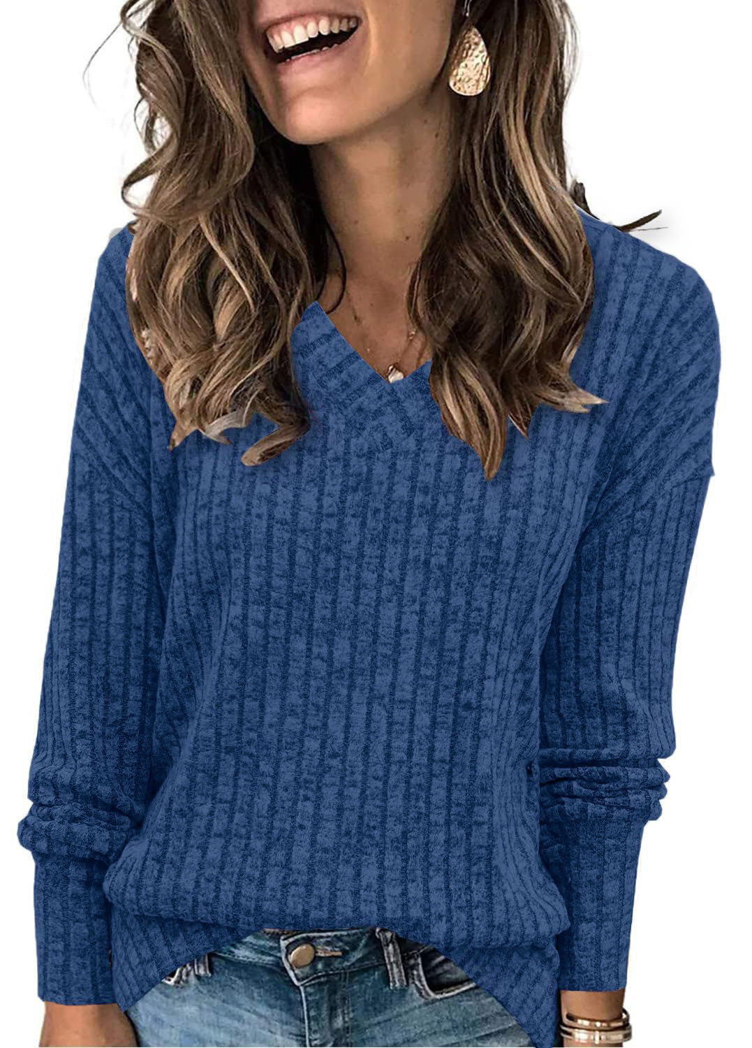 EVELYN™ | Pull léger en maille oversize pour femmes à col en V