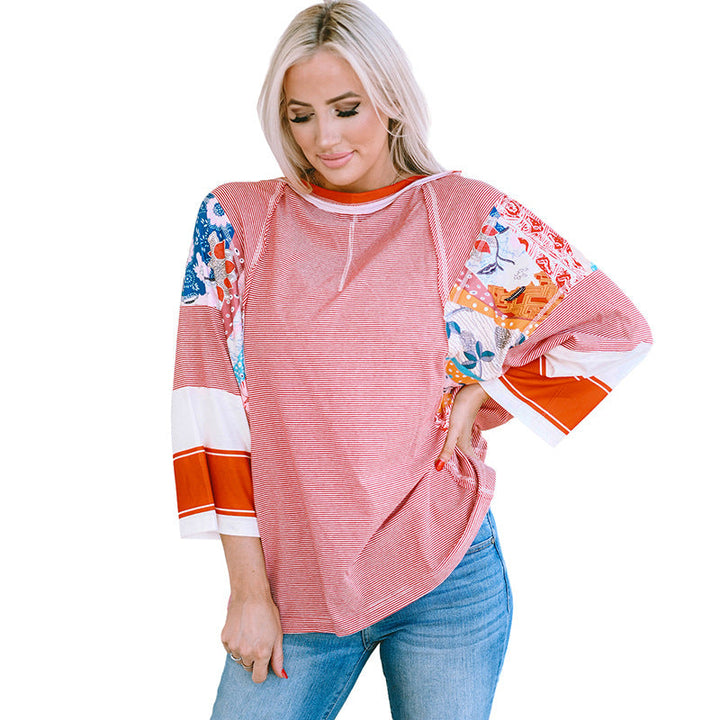 BAILEY™ – Haut Batwing Patchwork Léger
