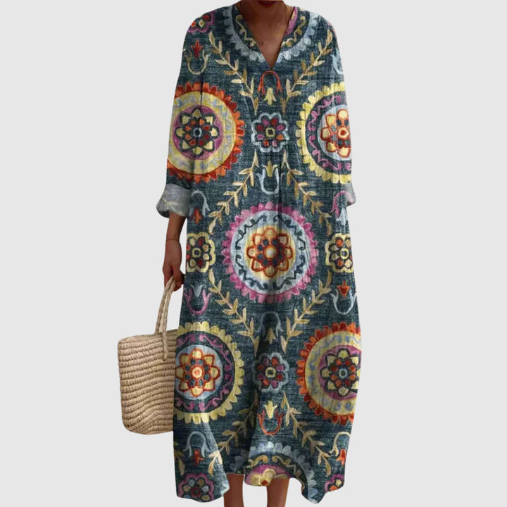 Ava | Robe Midi Géométrique