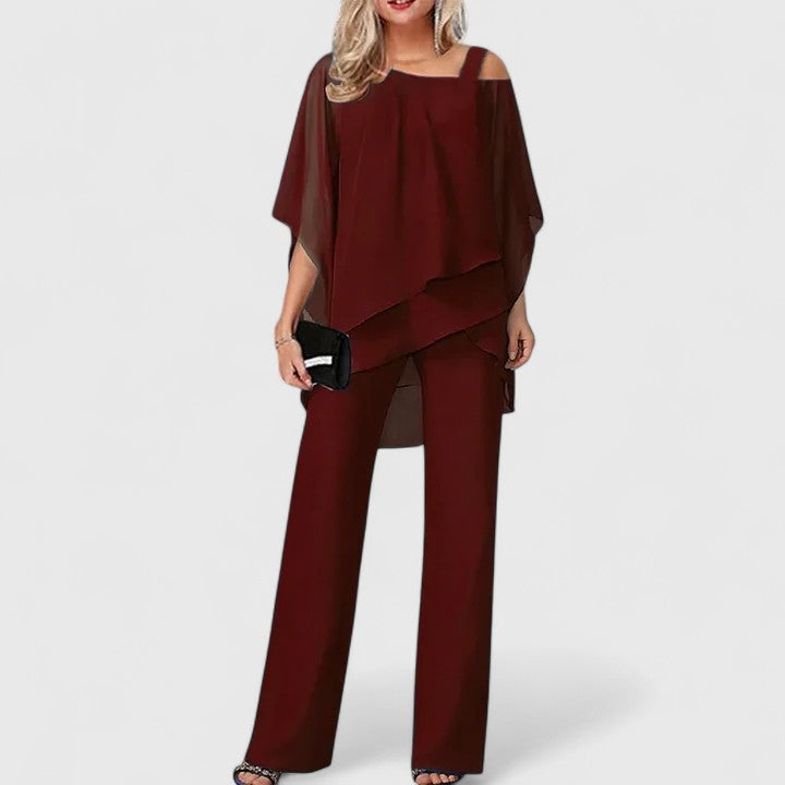 Sérénité | Ensemble Pantalon Élégant en Deux Pièces