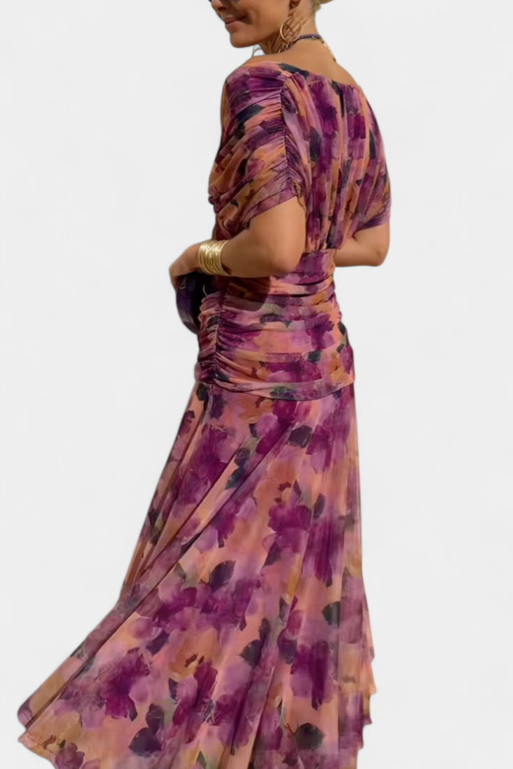 Robe Longue Florale Alondra™ avec Décolleté en V