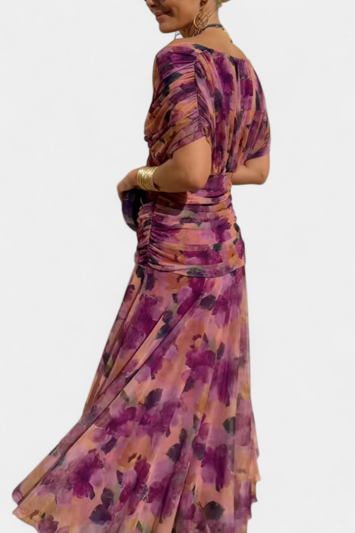 Robe Longue Florale Alondra™ avec Décolleté en V