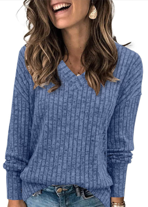 EVELYN™ | Pull léger en maille oversize pour femmes à col en V