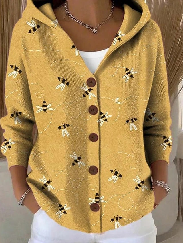 Cassidy | Cardigan Long Artistique et Chaud