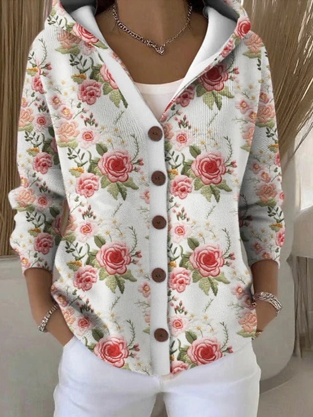 Cassidy - Cardigan Long Artistique et Chaleureux