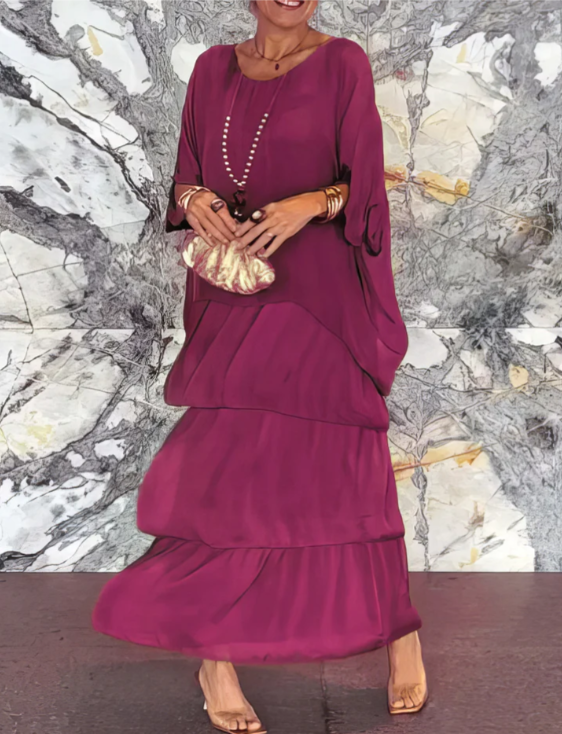 Caroline | Robe Maxi Élégante Couverte du Ventre