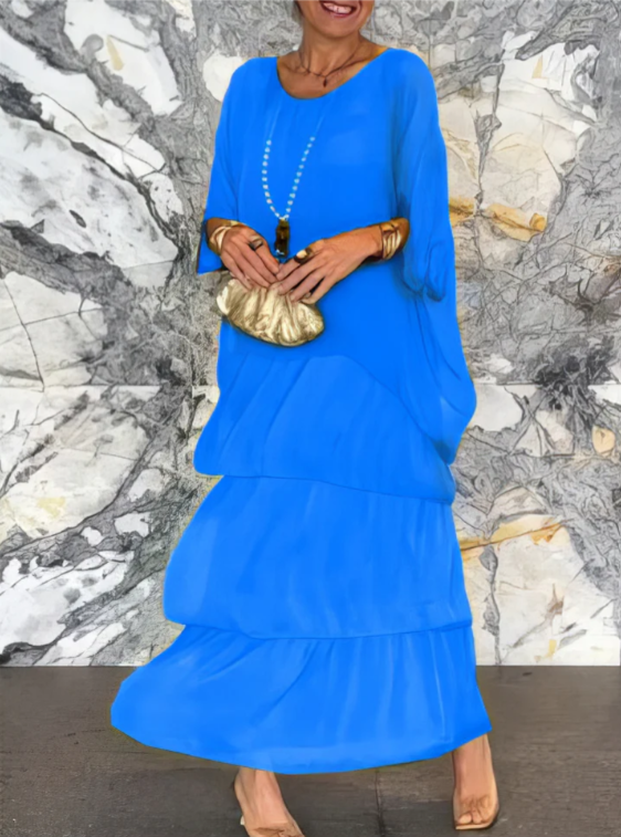 Caroline | Robe Maxi Élégante Couverte du Ventre