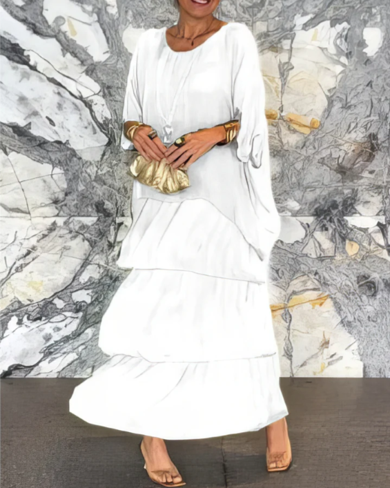 Caroline | Robe Maxi Élégante Couverte du Ventre