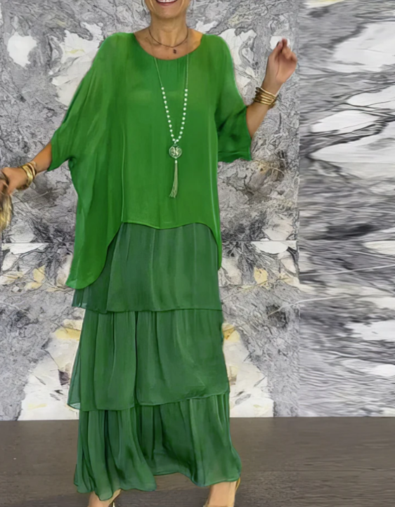 Caroline | Robe Maxi Élégante Couverte du Ventre