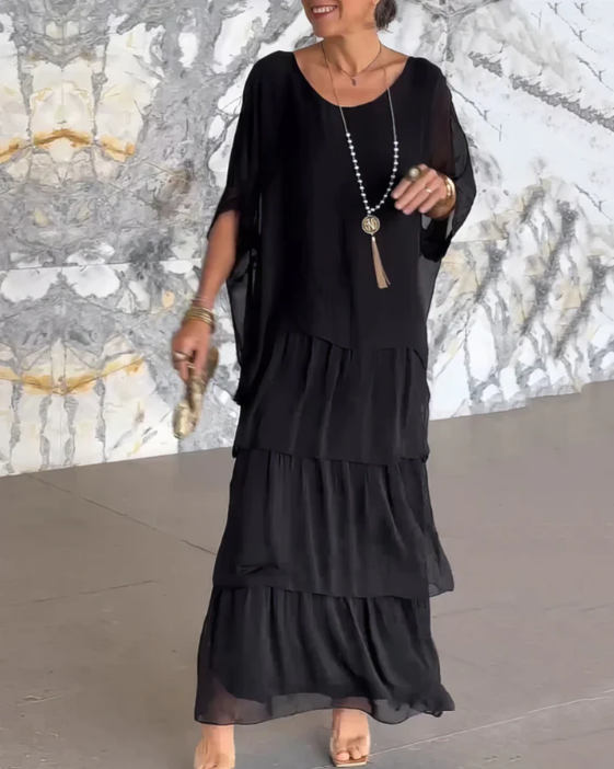 Caroline | Robe Maxi Élégante Couverte du Ventre