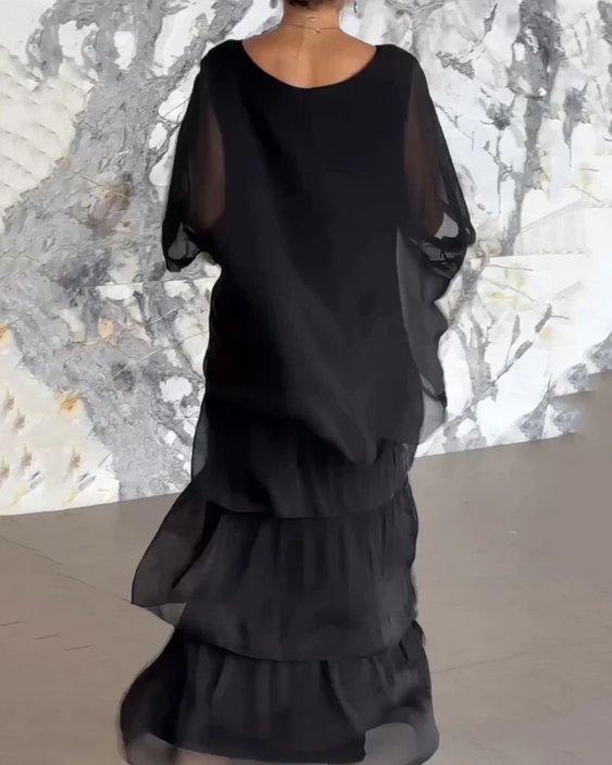 Caroline | Robe Maxi Élégante Couverte du Ventre