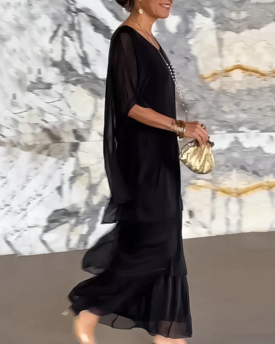 Caroline | Robe Maxi Élégante Couverte du Ventre