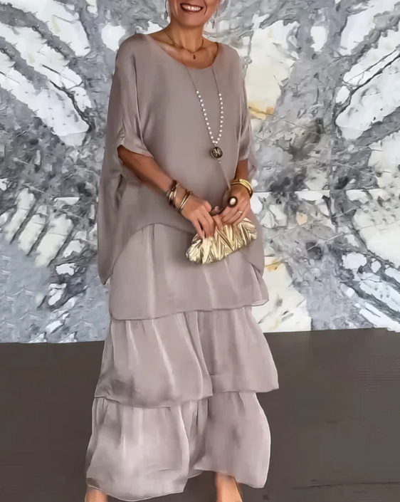 Caroline | Robe Maxi Élégante Couverte du Ventre