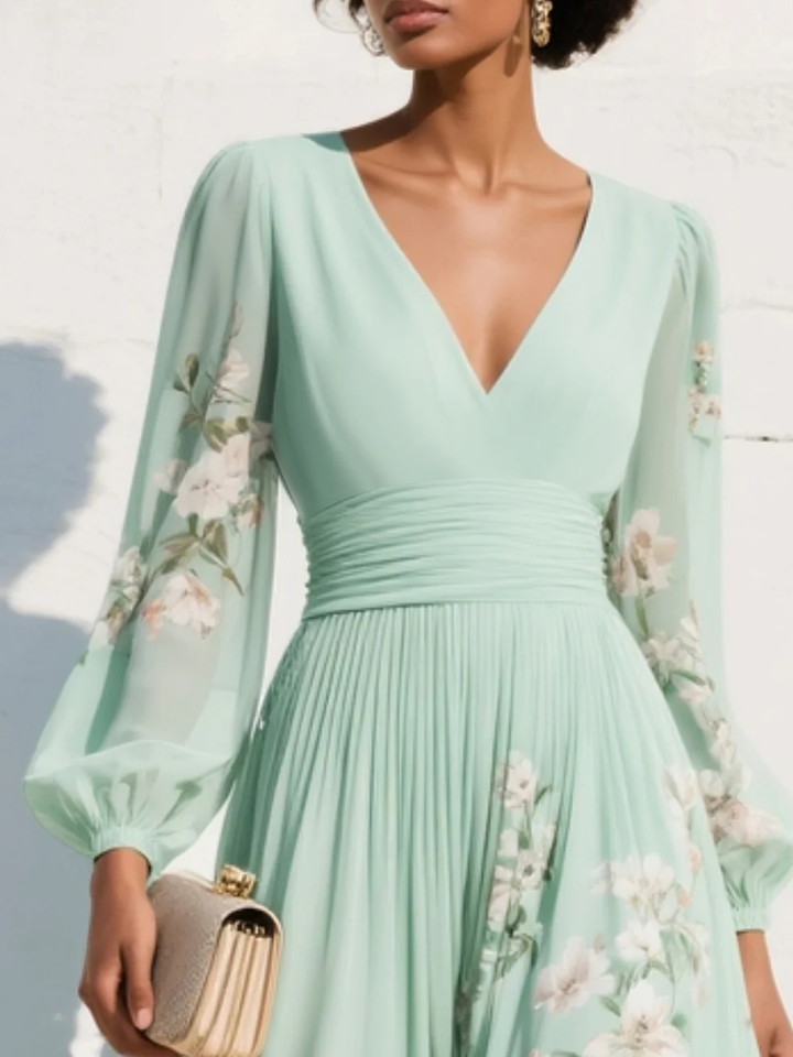 Olivia | Robe Midi Élégance Florale