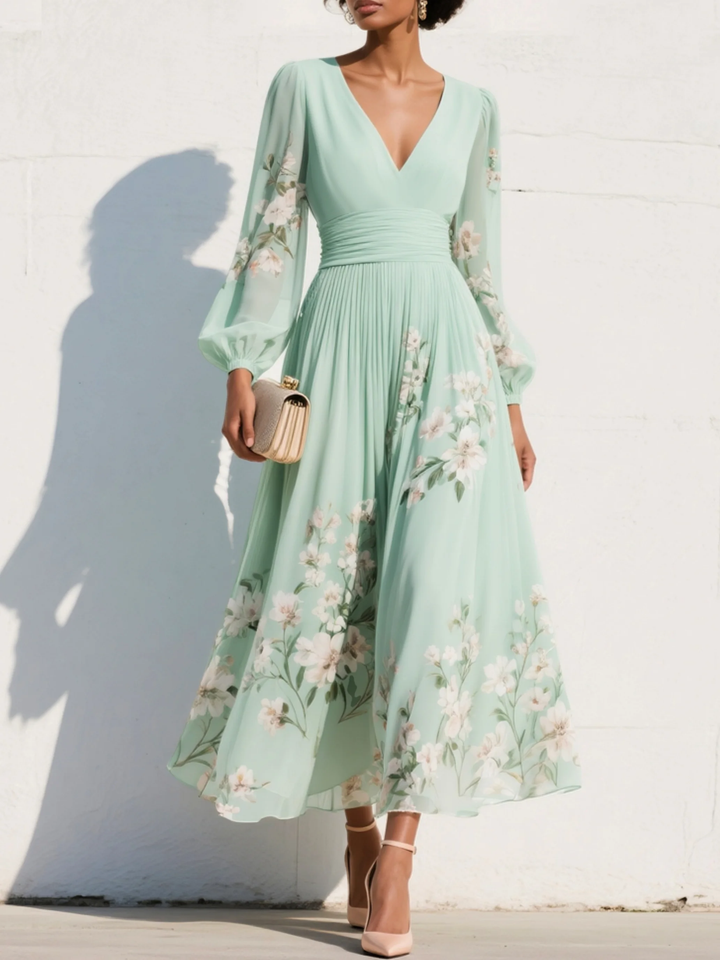 Olivia | Robe Midi Élégance Florale