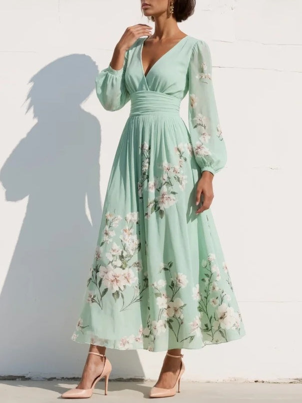 Olivia | Robe Midi Élégance Florale