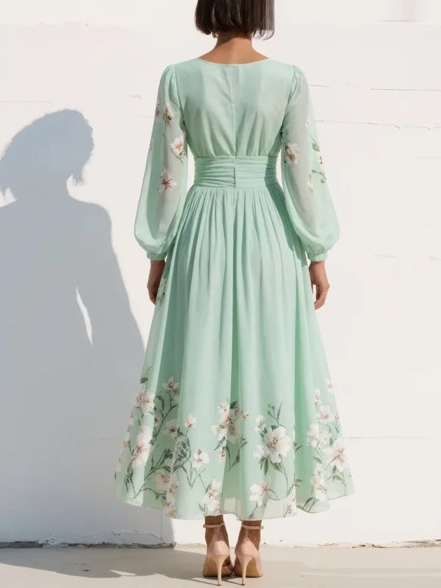 Olivia | Robe Midi Élégance Florale