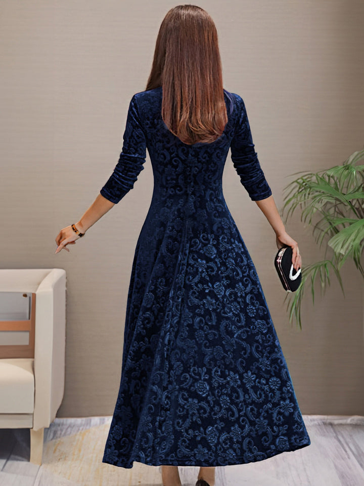Denise | Robe d'Élégance en Velours de Fête