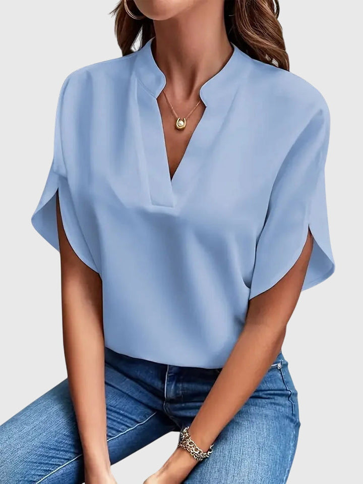 Beatrix™ | Chemise V-Neck Douce et Élégante