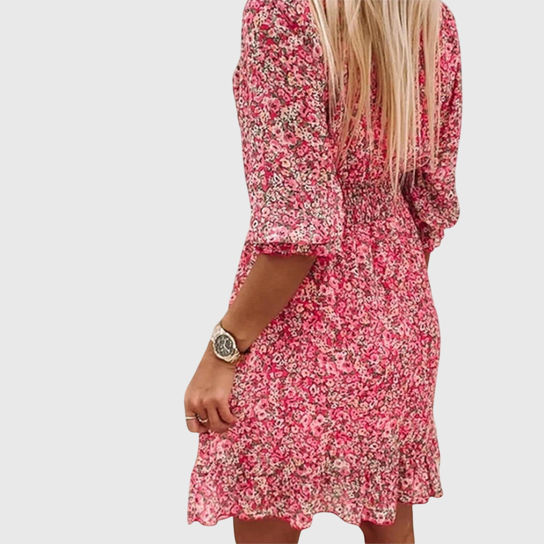 Elisa™ | Robe à Manches Bouffantes Florales