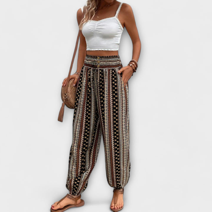 Scarlett - Pantalon avec Graphisme Ethnique