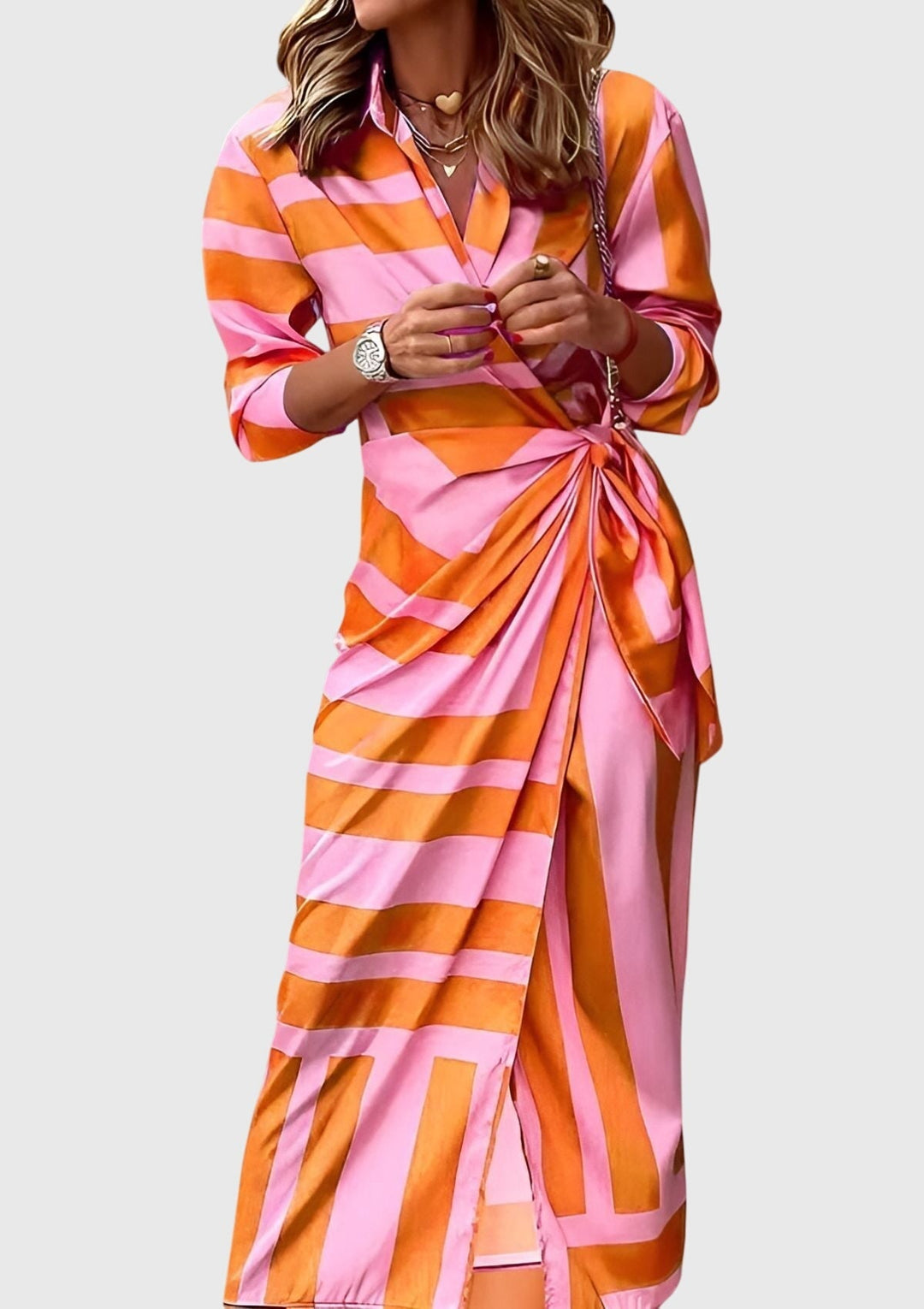 Everly™ | Robe Wrap Élégante avec Imprimé