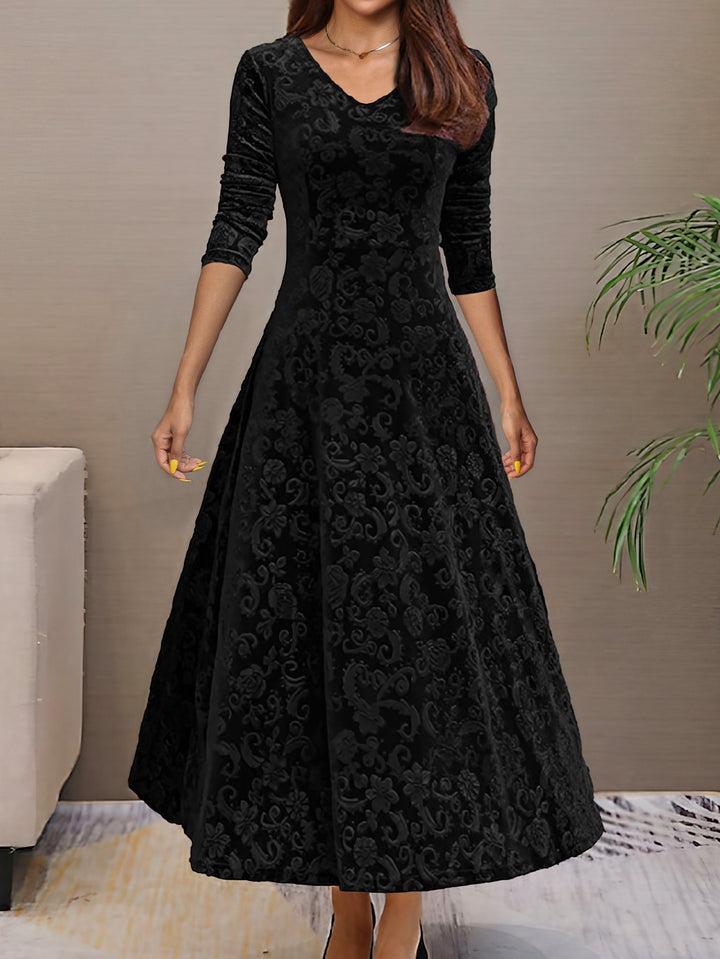 Denise | Robe d'Élégance en Velours de Fête