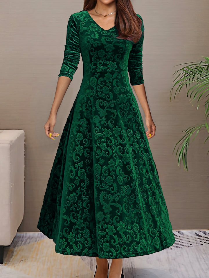 Denise | Robe d'Élégance en Velours de Fête