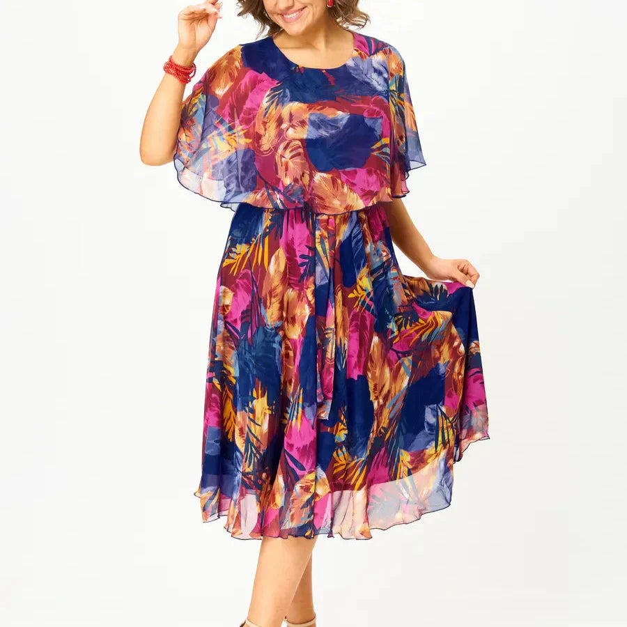 Barbara | Robe en Chiffon Confortable Grande Taille