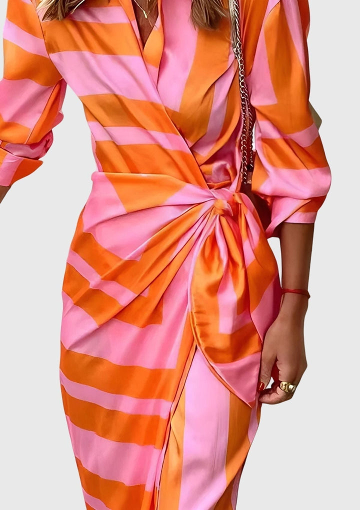 Everly™ | Robe Wrap Élégante avec Imprimé
