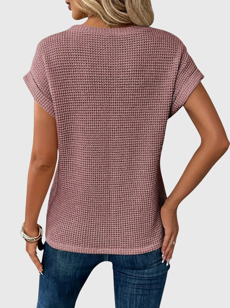 Isa™ | Blouse Élégante à Col Rond