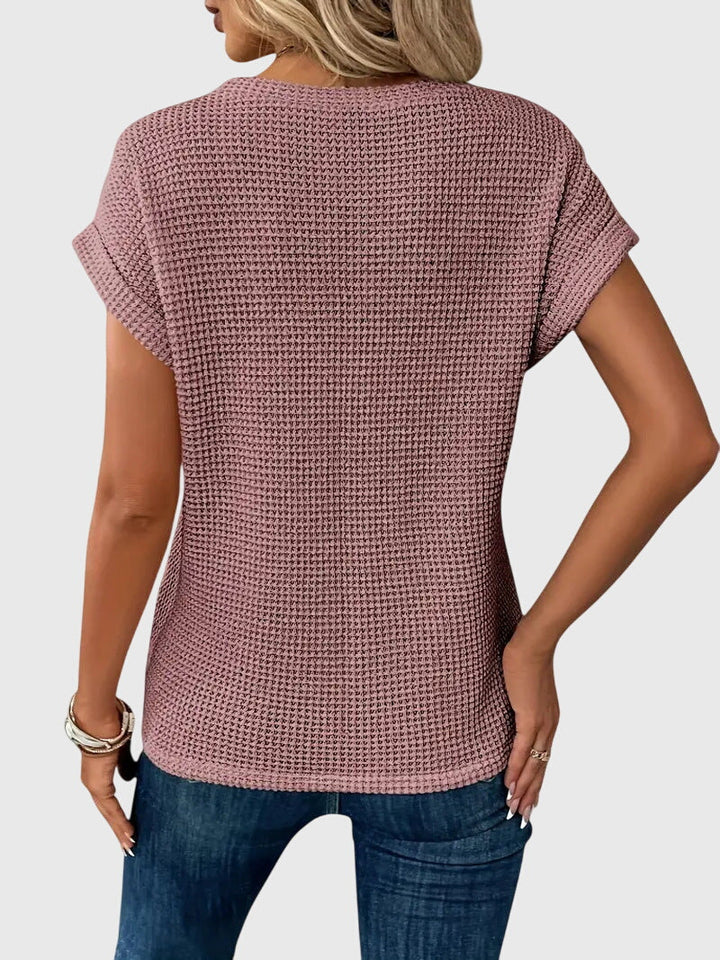 Isa™ | Blouse Élégante à Col Rond