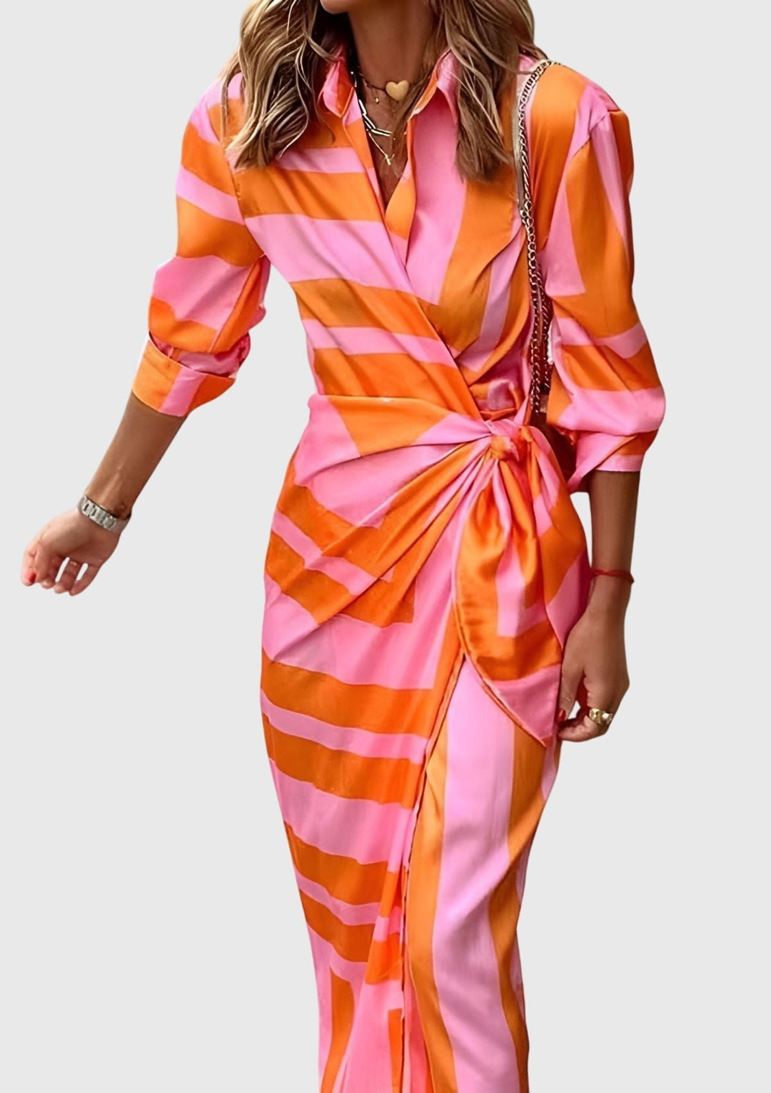 Everly™ | Robe Wrap Élégante avec Imprimé