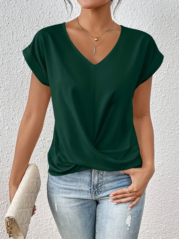 Clea | T-shirt à encolure sweetheart décontracté