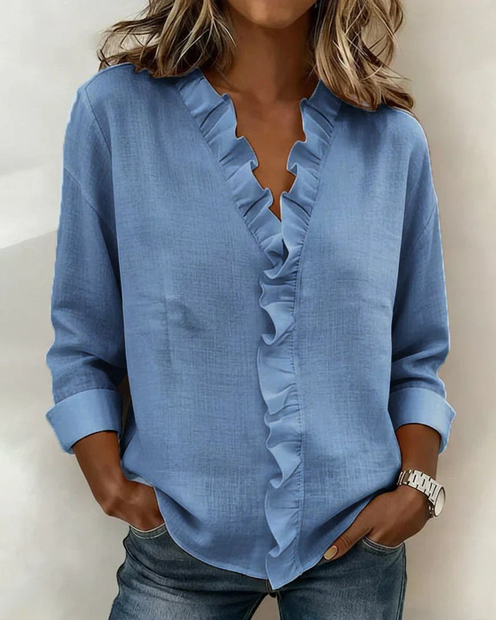 Indie | Blouse avec Volants et Manches Longues