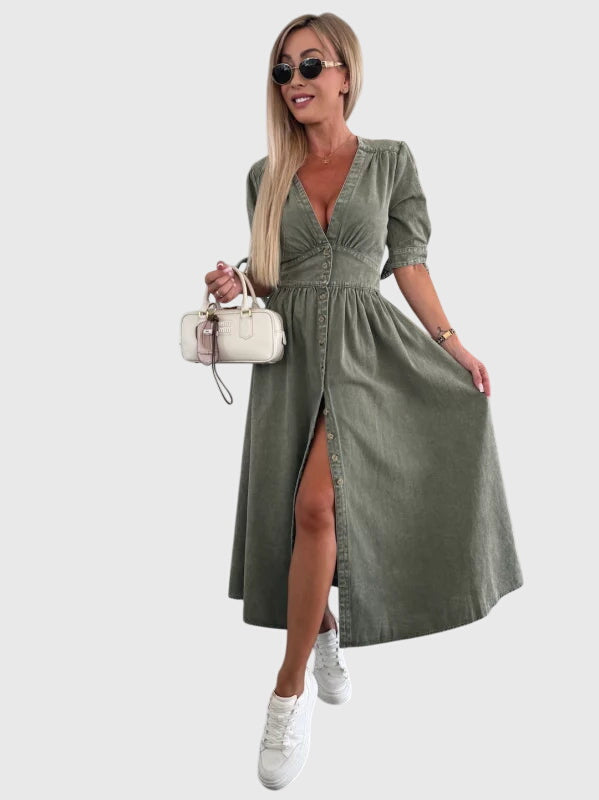 Sophia™ | Robe en Jean Élégante