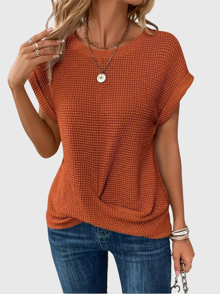 Isa™ | Blouse Élégante à Col Rond