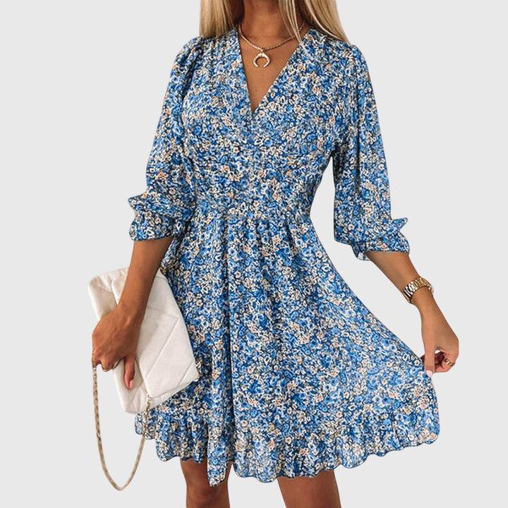 Elisa™ | Robe à Manches Bouffantes Florales