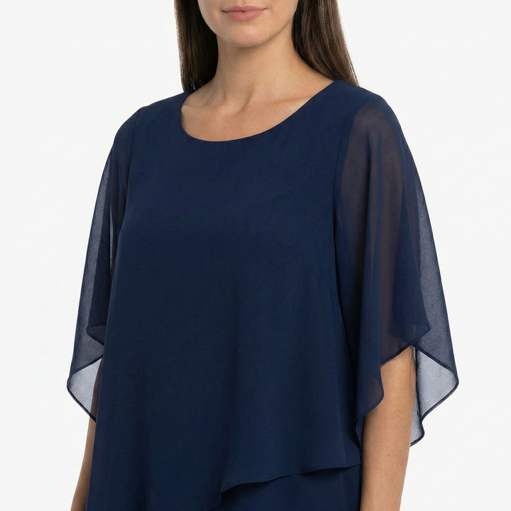 Gracielle | Costume avec Pantalon Palazzo Drapé