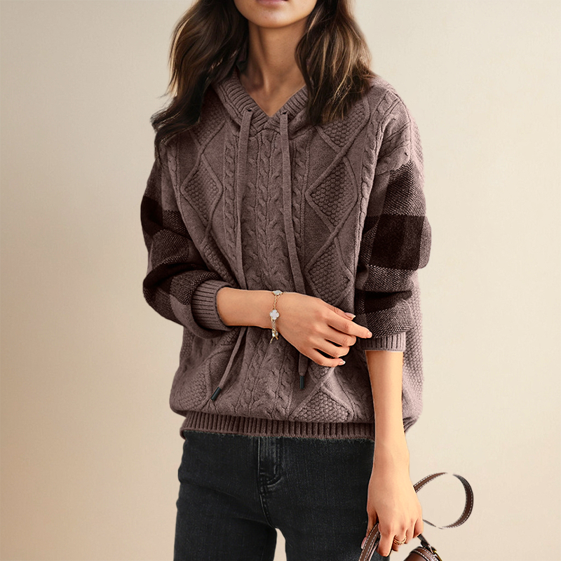 Orahlyn | Pull à capuche en jacquard
