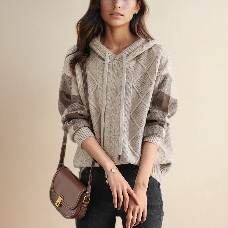 Orahlyn | Pull à capuche en jacquard