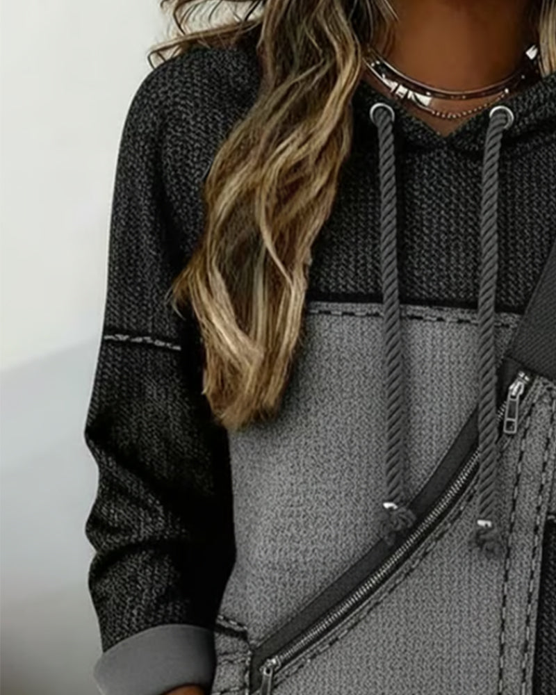 Elara | Sweat à capuche élégant à blocs de couleur