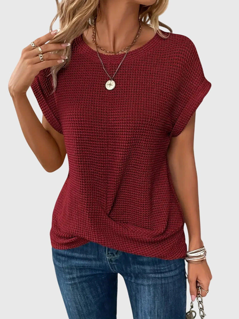 Isa™ | Blouse Élégante à Col Rond
